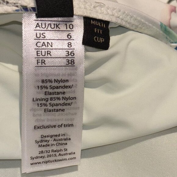 Niptukc Swim Womens Floral One-Piece Swimsuit Multi-Fit Cup Size 6 - Picture 8 of 8